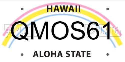 QMOS61 Hawaii License Plate