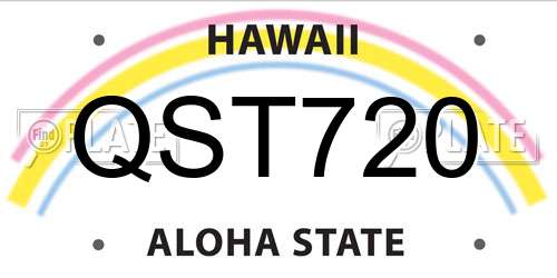QST720 Hawaii License Plate