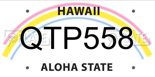 QTP558 Hawaii License Plate