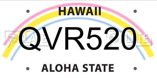QVR520 Hawaii License Plate