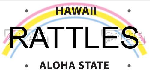 RATTLES Hawaii License Plate