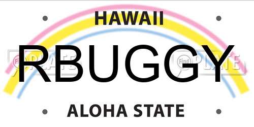 RBUGGY Hawaii License Plate