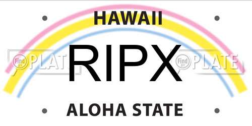 RIPX Hawaii License Plate