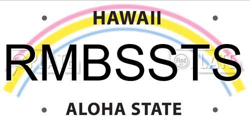 RMBSSTS Hawaii License Plate