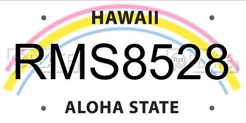RMS8528 Hawaii License Plate