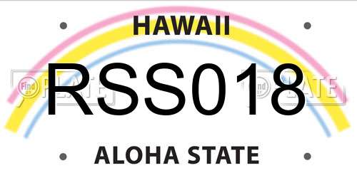 RSS018 Hawaii License Plate