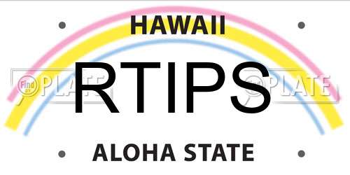 RTIPS Hawaii License Plate