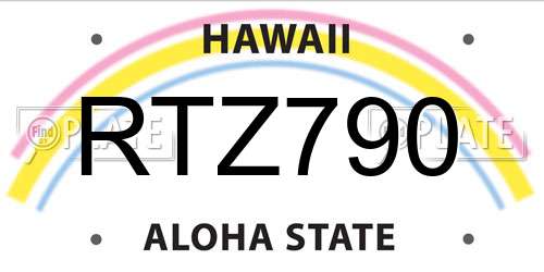 RTZ790 Hawaii License Plate