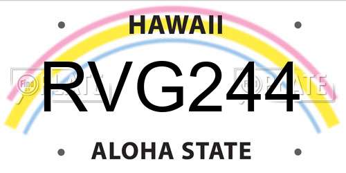 RVG244 Hawaii License Plate