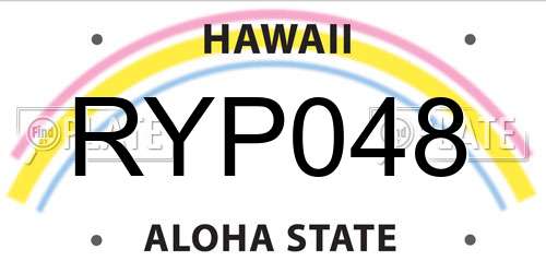 RYP048 Hawaii License Plate