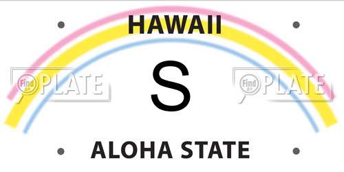 S Hawaii License Plate