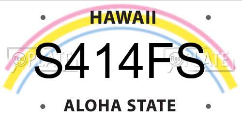 S414FS Hawaii License Plate