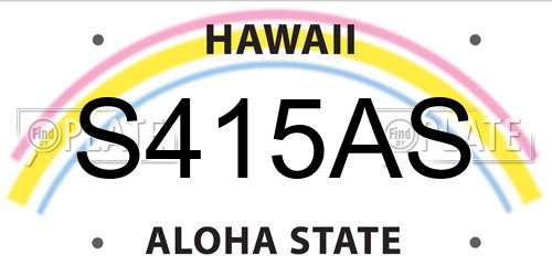 S415AS Hawaii License Plate