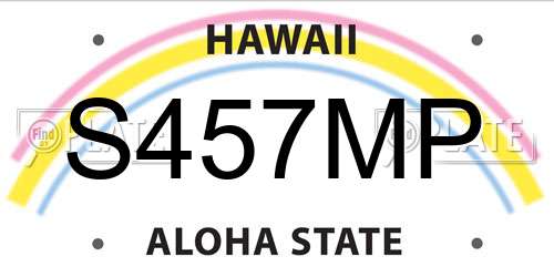 S457MP Hawaii License Plate