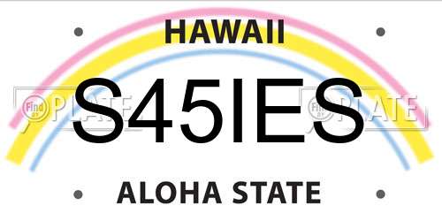 S45IES Hawaii License Plate