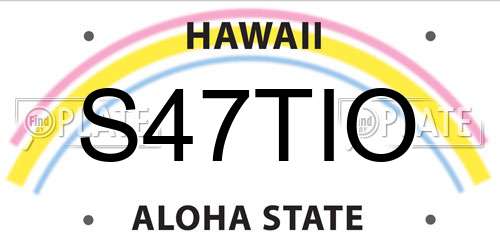 S47TIO Hawaii License Plate