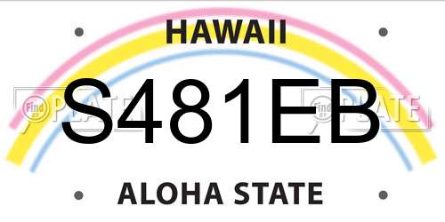 S481EB Hawaii License Plate