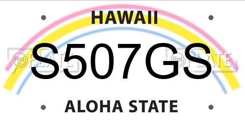 S507GS Hawaii License Plate