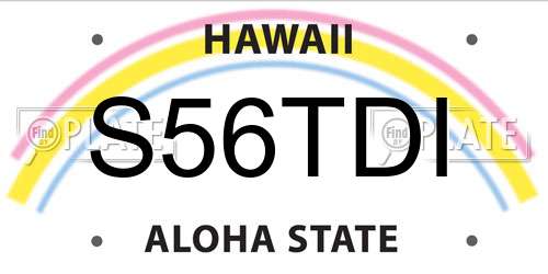 S56TDI Hawaii License Plate
