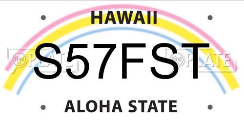 S57FST Hawaii License Plate
