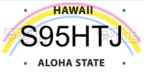 S95HTJ Hawaii License Plate