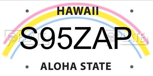 S95ZAP Hawaii License Plate