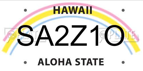 SA2Z1O Hawaii License Plate