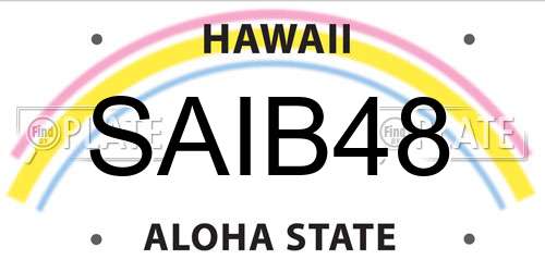 SAIB48 Hawaii License Plate