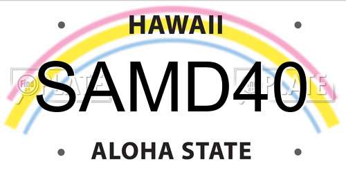 SAMD40 Hawaii License Plate