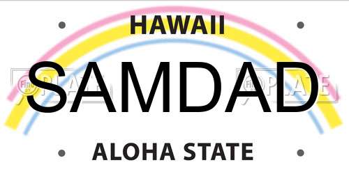 SAMDAD Hawaii License Plate