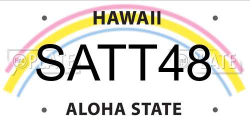 SATT48 Hawaii License Plate