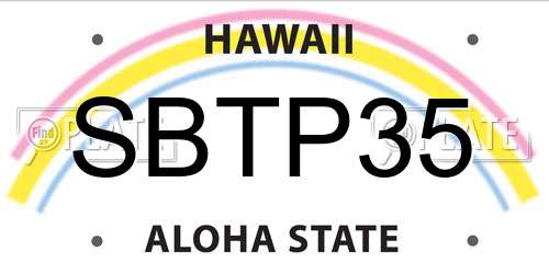 SBTP35 Hawaii License Plate