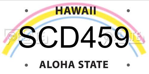 SCD459 Hawaii License Plate