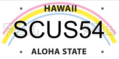 SCUS54 Hawaii License Plate