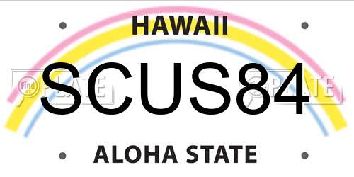 SCUS84 Hawaii License Plate