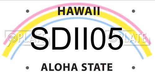 SDII05 Hawaii License Plate