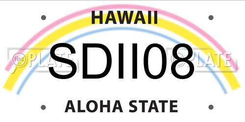 SDII08 Hawaii License Plate