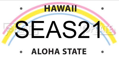 SEAS21 Hawaii License Plate
