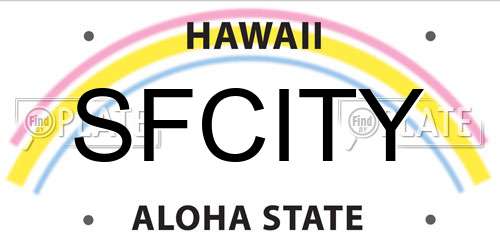 SFCITY Hawaii License Plate