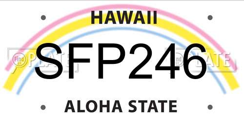 SFP246 Hawaii License Plate