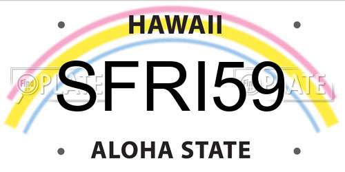SFRI59 Hawaii License Plate