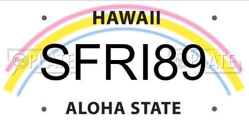SFRI89 Hawaii License Plate