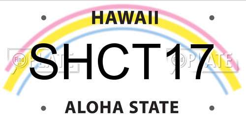 SHCT17 Hawaii License Plate