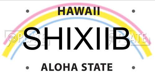 SHIXIIB Hawaii License Plate