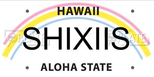 SHIXIIS Hawaii License Plate