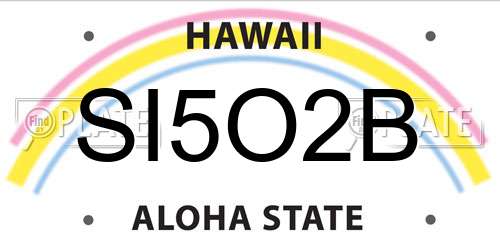 SI5O2B Hawaii License Plate