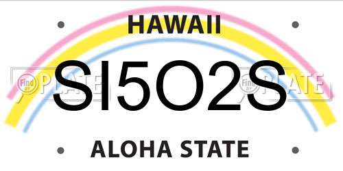 SI5O2S Hawaii License Plate
