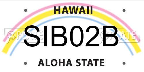 SIB02B Hawaii License Plate