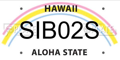 SIB02S Hawaii License Plate