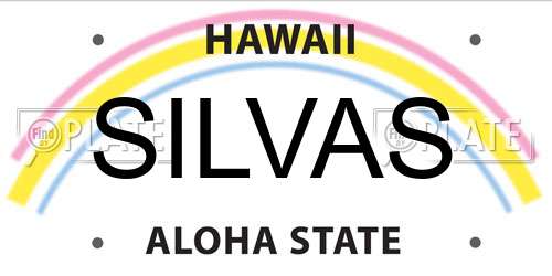 SILVAS Hawaii License Plate